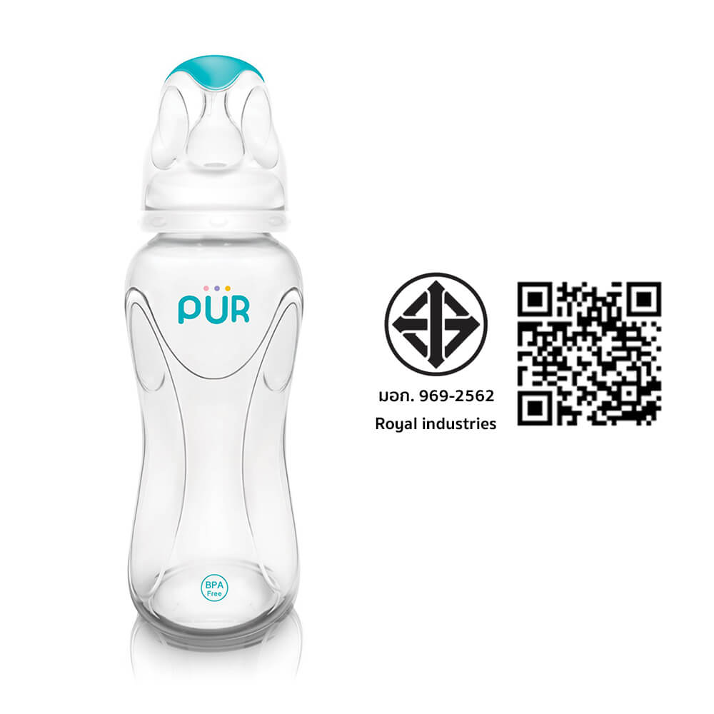 ขวดนม PUR ADVANCED SLIM NECK ขนาด 8 ออนซ์/250 มล.